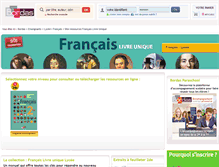 Tablet Screenshot of francaislivreuniquelycee.editions-bordas.fr